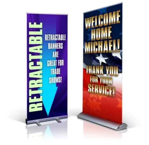Standard-Base Roll-Up Banner Stand with Printed Fabric Logo