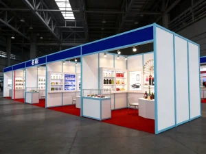 Standard Modular Foldable Aluminum Indoor Exhibition Booth with Partition Wall and Dye Sublimation