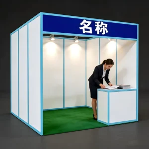 Standard Modular Foldable Aluminum Indoor Exhibition Booth with Partition Wall and Dye Sublimation