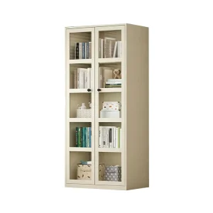 Steel Bookcase and Filing Cabinet with Glass Door