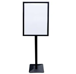 Steel Floor-Standing Lobby Menu Board Stand and Guide Sign Holder