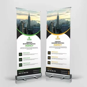 Steel Heavy-Duty Retractable Roll-up Banner Stand