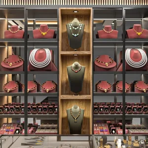 Steel Jewelry Display and Storage Cabinet Commercial Showcase Bar Furniture