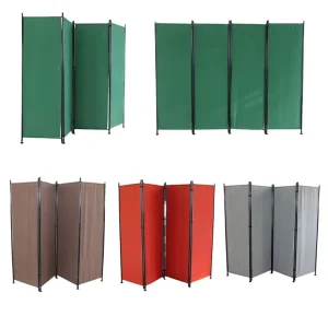 Steel Movable Room Partition Screen 4 Pieces Divider Screen