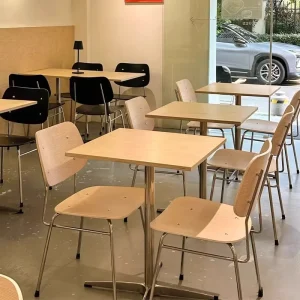 Steel Restaurant Table and Chair Combination for Cafes and Restaurants