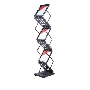 Steel Zigzag Brochure Holder Display Rack Leaflet Magazine Stand