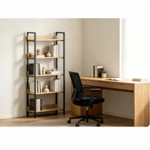Storage Shelf Promotional Price Wooden Metal Book Shelf Bookcase Display Shelves
