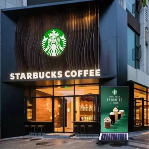 Storefront Solar-Powered Smart Light Box Hanging Aluminum High-Brightness LED Transparent Screen Advertising Equipment