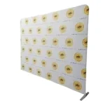 Straight Custom Polyester Banner Backdrop, Aluminum Alloy Frame, Lightweight, Curved Step-and-Repeat Design, Business