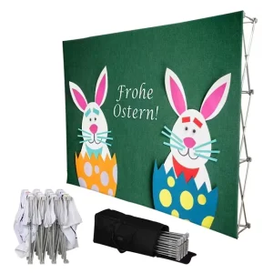 Straight Tension Fabric Pop-Up Display Wall and Backdrop Stand