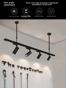 Super Bright Warm LED Spotlight Long Pole Track Light Chandelier High CRI 90 2 Year Warranty Aluminum 50000 Hours Commercial