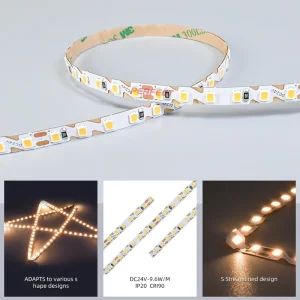 Super Focused 60 Narrow Beam IP20 Remote Control LED Strip 2835 2.5X Center Intensity Long Distance Backlight for Light Box