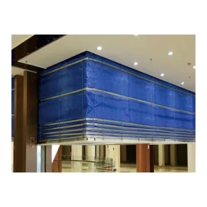 Supermarket Emergency Exit Roller Shutter Door Fire Proof Inorganic Cloth PVC Industrial Style Fiber Curtain for Warehouses