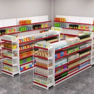 Supermarket Metal Store Shelving Grocery Display Rack
