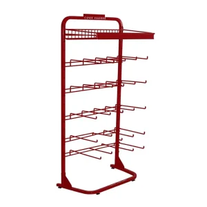 Supermarket Promotional Grocery Metal Rack with Candy 6 Layers Metal Display Shelf with Hanging Hooks