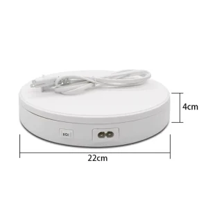 Supplier 22cm Electric Rotating Turntable Display Stand for Live Video, Jewelry and Shoes