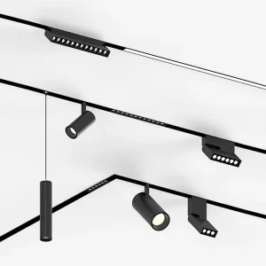 Surface-Mounted Concealed Rail Aluminum COB LED Magnetic Track Spotlight with CRI 90