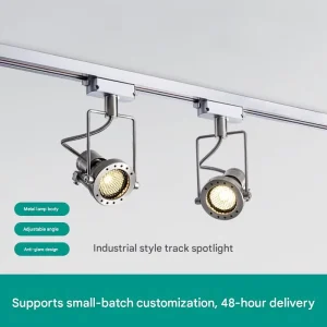 Surface Mounted LED Track Spotlights Industrial Style CRI 98 Dimmable Aluminum Track Lights for Clothing Stores