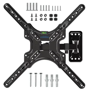 Swivel Single Arm TV Wall Mount Bracket for 26-55 Inch LCD TVs and Monitors