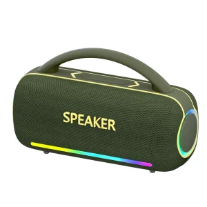 T5 30W Portable Boombox Speaker with Handle and Flashing Lights