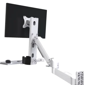 T8 GA02KB 450 White Adjustable Gas Spring Arm Wall Mounted LCD Monitor Bracket with 2 Arms New Product