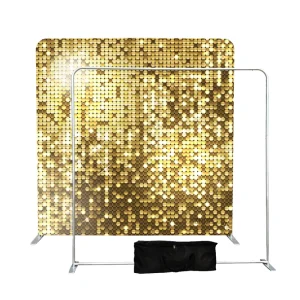 TE-28C-FME8 Custom Print Portable 8×8 ft Trade Show Tension Fabric Pop-Up Tube Backdrop Display Wall