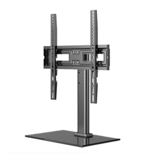 Tabletop Universal TV Bracket for 32-50 Inch TVs Glass Metal Stand