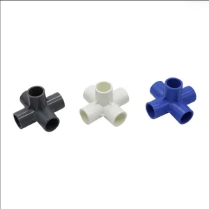 Talk Satisfied Furniture Grade PVC 3 Way Pipe Fitting Connector with Glue Connection Smooth Surface 25mm Mounting Hole Diameter