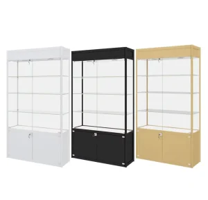Tall Glass Curio Display Cabinet