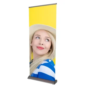 Teardrop Aluminum Roll Up Banner Stand 85x200cm Wide Base Retractable Display