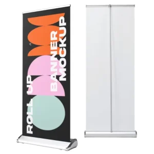 Teardrop Retractable Roll-Up Advertising Banner Stand Aluminum Indoor/Outdoor