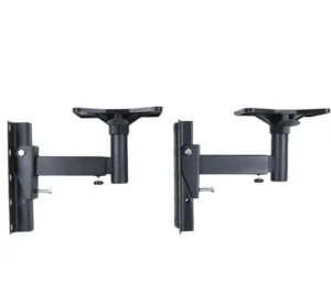 Telescopic Surround Sound Speaker Wall Mount Bracket with Adjustable Extension Arm