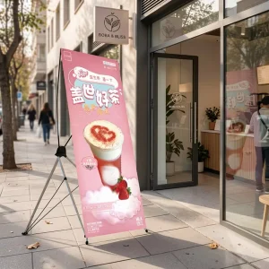 Telescoping Portable X Banner Stand, PVC and Polypropylene, Model 0026, Multiple Sizes