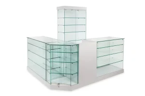 Tempered Corner Glass Display Cabinet for Retail