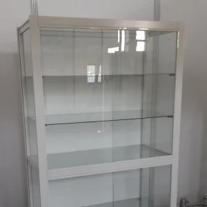 Tempered Glass Display Cabinet with 6 Shelves