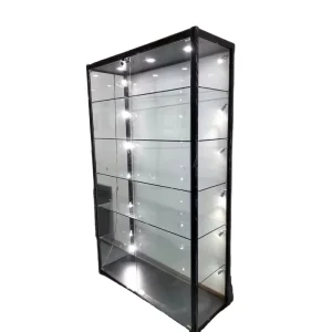 Tempered Glass Display Cabinet with LED Lights
