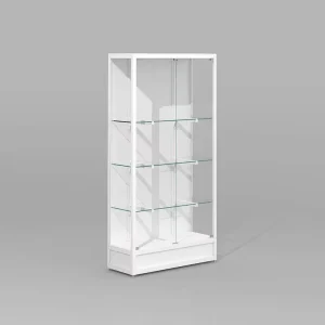 Tempered Glass Door Display Cabinet with LED Light
