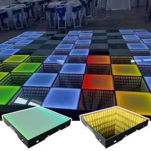 Tempered Glass-Top Magnetic 3D Infinity LED Dance Floor for Carnivals and Festive Galas