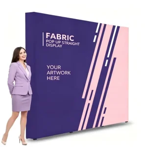 Tension Fabric Banner Stand with Carry Case for Trade Shows
