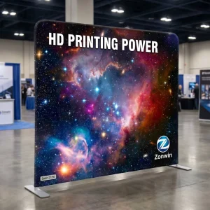 Tension Fabric Exhibition Backdrop Display, 8ft, 10ft, 20ft, Roll-Up Pop-Up Style