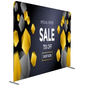 Tension Fabric Pop-Up Banner Display Backdrop Stand