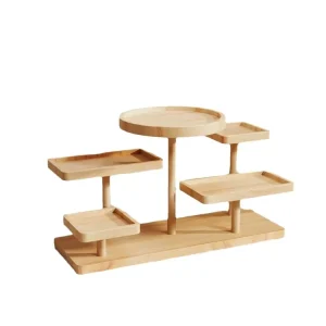 The Factory direct Modern Multi layer Wooden Eco Friendly Display Stand for Displaying Desserts Jewelry and Toys