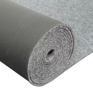 Thick Gray Carpet with Anti-Slip Backing PVC Rubber Bottom for Outdoor Weddings and Commercial Events Runner Rug