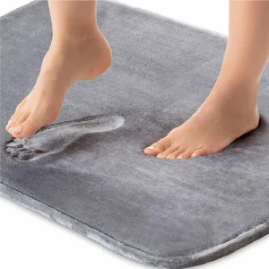Thick Memory Foam Shower Bath Rug Soft Anti-Slip Microfiber Striped Absorbent Velvet Bathroom Mat