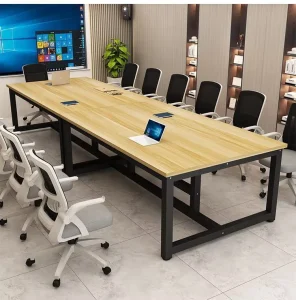 Thickened Long Conference Table and Chair for Office Training or Computer Workstation