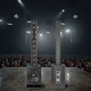 Thinuna T 15.8 DPA Professional DSP Active Speaker System High Power Active PA Speaker Set 8 Column Full Range + 15″ Subwoofer