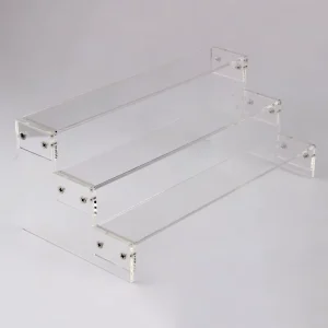 Three-Layer PMMA Acrylic Display Stand Holder Transparent 300x150x120mm 3mm 5mm Thickness 2 PCS