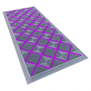 Three-in-One Anti-Slip Interlocking Mat for Outdoor Steps and Entrances