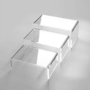 Three-piece Transparent Acrylic U-shaped Display Rack for Desktop Toys and Figurines