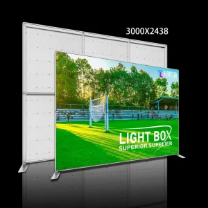 TianLang TL 050 3000*2438 SEG LED Lightbox Tension Fabric Aluminum Frame Modular Exhibition Booth for Football Trade Show